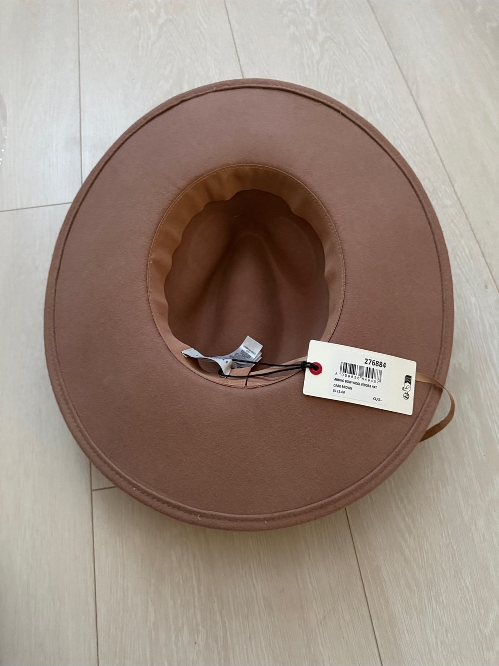 Ted Baker Abbiiio Bow Wool Wide-Brim Felt Fedora in Dark Brown - Picture 11 of 11
